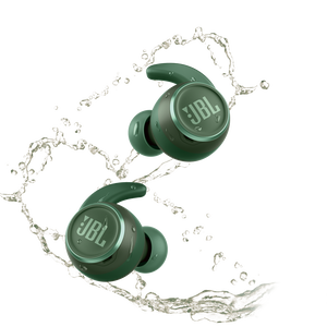 JBL Reflect Mini NC - Green - Waterproof true wireless Noise Cancelling sport earbuds - Front